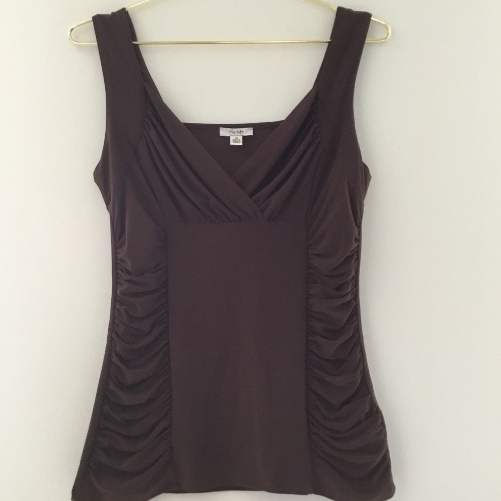 ✨Cache Sleeveless Brown Top✨ - Picture 3 of 9